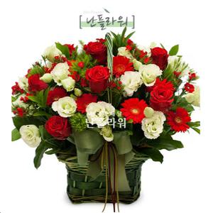 장미러브혼합 꽃바구니 / 생일꽃 프로포즈 예쁜꽃다발 100송이/ 천사난플라워 / 전국당일배달