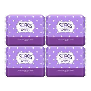 슈베스 생리대 프라이데이 울트라슬림 대형 12P x4팩