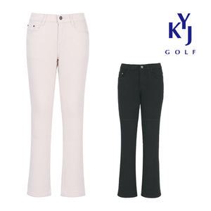 [김영주골프] 겨울 기모 세미 슬림 속밴드 여성 골프 부츠컷 팬츠 DOWLSL36