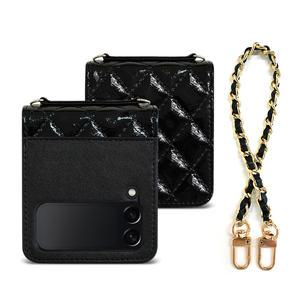 갤럭시 Z플립4 깐느 레더 스트랩 케이스