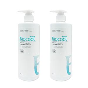 바이오쿨 스포츠젤 펌프형 500ml 2개 아이스젤 쿨링젤 마사지크림 아이스겔 대용량