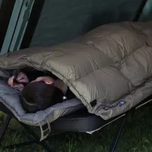 다우니페더 드래그 1800g 덕다운 캠핑 침낭 오리털 충전재 캠핑이불 브론즈