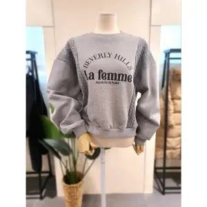 [대구백화점] [미스칸트]니트 배색 맨투맨 그레이(KETSP213GR)