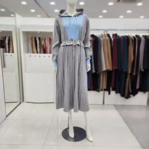 [조이너스]브랜드 니트 원피스 23신상 기계주름 후드 롱DW1WSO0500_US