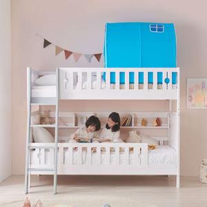 [상일리베가구]루이즈 원목 이층침대 텐트세트 독립매트리스