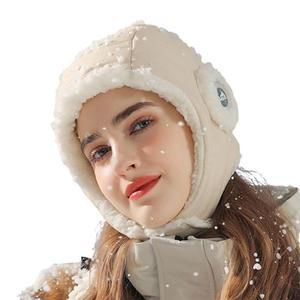 [JHQRHCUK_4B]여성 패딩 귀달이 레이업캡 방한모자