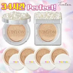 쿠션 총 6개 [틴톤] 진주 리프팅 커버 쿠션 총 6개 (본품 2개 + 리필 4개) 매니아 패키지