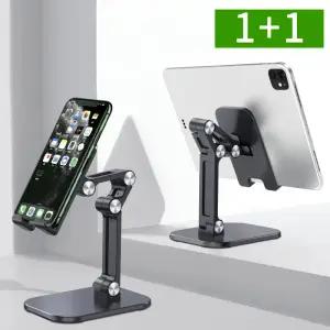 [1개+1개] 핸드폰 거치대 탁상용 높이조절 각도조절 휴대용 접이식 휴대폰거치대