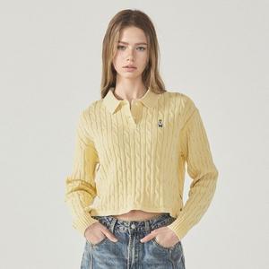 [후아유](김해점)Steve Collar Neck Cable Pullover WHKAF2304F