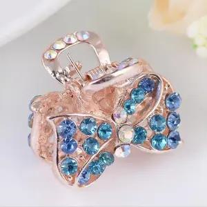 집게핀 큐빅 포인트 헤어 헤어핀 집게핀 삔 헤어장식 혼주 돌잔치 미니핀 미니집게핀