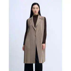 [플리츠미] 테일러드 개더 롱 베스트_PPVTS125004