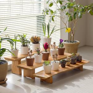 마호가니 원목 선반 화분진열대 완제품 화분 받침대 우드 선반 대중소