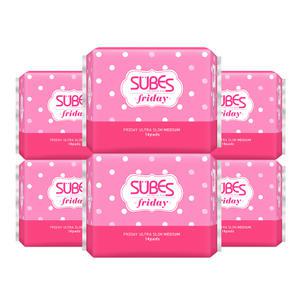 슈베스 생리대 프라이데이 울트라슬림 중형 14P x6팩