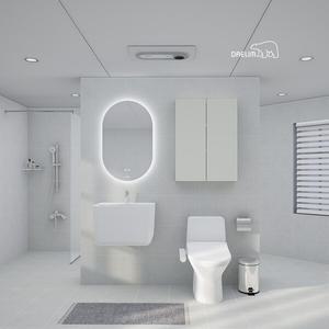 [25년형]대림바스 스마트클린바스 뉴트럴 살균LED거울형 거실 욕실리모델링(휴젠뜨+살균비데)