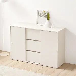 [포스트모던]픽스 서랍형 다용도 슬라이딩 수납장 1200