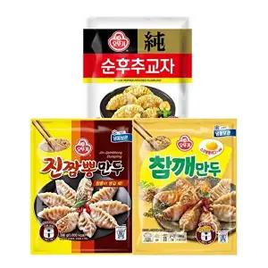 [오뚜기]오뚜기 참깨만두 396g 2개 + 진짬뽕만두 396g 2개 + 순후추교자 324g 2개