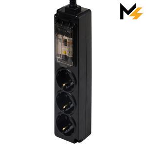 몬스터탭 4000W 고용량 국산 멀티탭 / 블랙 누전차단 3구 1.5m