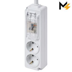 몬스터탭 4000W 고용량 국산 멀티탭 / 화이트 과부하차단 2구 45cm