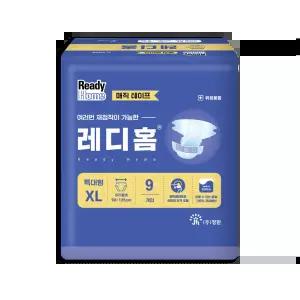 레디홈 성인용기저귀 매직 테이프 특대형 노인 어른 환자용 9매 x 1개