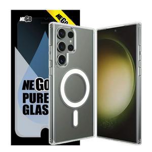 갤럭시S22울트라 맥세이프 케이스 투명 범퍼 슬림경량 변색방지 PC하드 TPU젤리