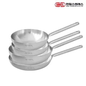 한일STS 에테르 IH 인덕션가능 통5중 무연마제 스텐레스304 후라이팬세트 4종(후24+28+궁24+28)