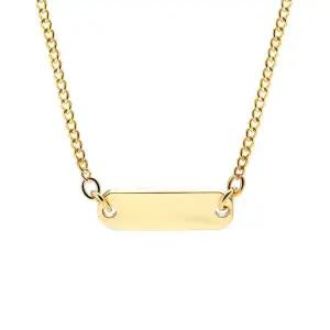 [신세계라이브쇼핑][비앤비골드] 14K 이니셜각인 스틱 미아방지 아기 체인목걸이 IRN38241