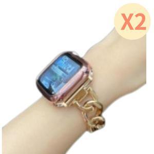 로랜텍 워치 스트랩 체인 메탈 밴드 로즈골드 2개