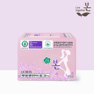 유기농본 오씨본 유기농 생리대 팬티라이너 롱 28P, 1팩