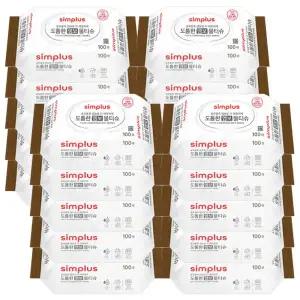 홈플러스 심플러스 물티슈 7단계정수 캡 100매 x20개