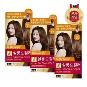 엘라스틴 살롱드컬러 염색약 자연갈색 100g x 3개