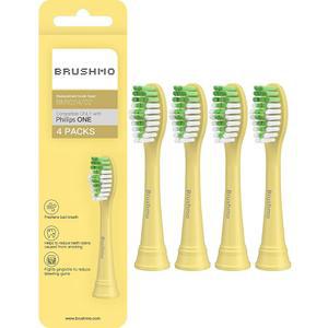 필립스 소닉케어 원 칫솔과 호환되는 브러시모 교체 칫솔 헤드 HY1100 망고 BH1022 /02 브러시 헤드(망고) 4팩용