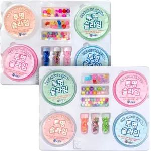 슬라임 놀이터 세트 4개/슬라임/꾸미기/아이슬라임/세트/슬라임키트/물풀/슬라임만들기/박스/풀