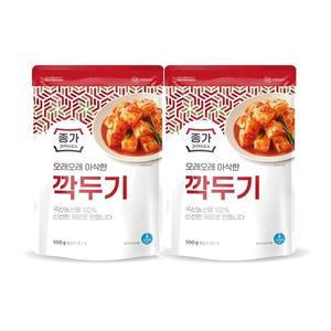 종가 [엄마맛집]깍두기(500GX2개) 1세트 아삭아삭 시원한맛 건강한 집밥 간단한끼 봄 식재료