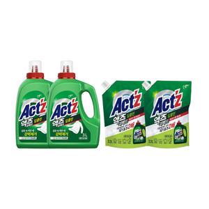 액츠 퍼펙트 액체세제 딥클린 용기 3L, 2개 + 리필 2.2L, 2개