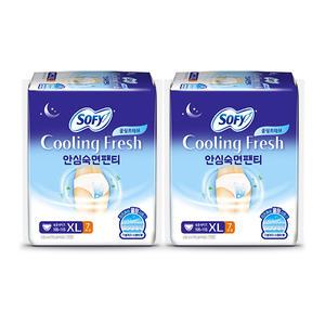 쏘피 쿨링프레쉬 안심숙면팬티 특대형 7매, 2개