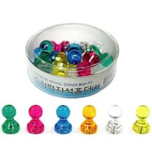 포비월드 큐티 자석 CT-50 대 2.1cm 10개입 48826/칼라원형자석홀더/체스형자석홀더/문구용자석홀더/교사칠