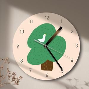 [퍼니즈]버드트리 무소음 원형 벽시계