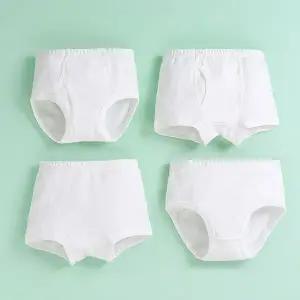 [보리보리/투에스벅]아동 하얀 코튼 삼각/사각팬티 3P세트(3-12세)