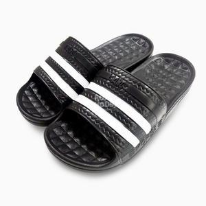 EVA 삼선 쿠션왕 슬리퍼 검정 실내 실외용 학교 사무실 병원 발이 편한 신발 간편화