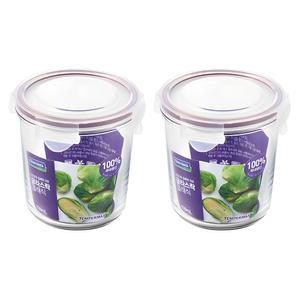 글라스락 퍼플에디션 원형 도어포켓 밀폐용기, 720ml, 2개