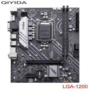 QIYIDA H511 마더보드 LGA 1200 지원 Intel Core i3/i5/i7/i9 10th/11th 프로세서 DDR4 메모리 VGA DVI M-A
