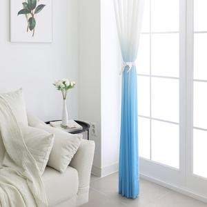 그라데이션 커튼 나비주름 1장 블루 75x230cm 주문제작 사계절 자취 이쁜 아이방