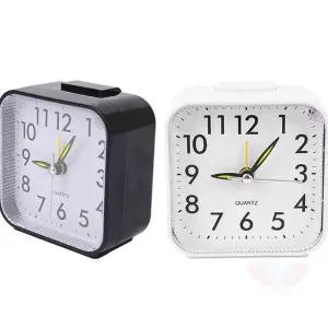 원포 무소음 사각 탁상시계 알람시계