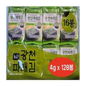 명식품본사 광천파래김 4g128개 1박스 도시락김 식탁김 재래김 가정용 업소용 식당식자재 도매가