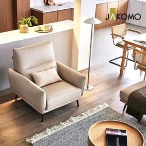 [자코모][스툴증정]밀리 1인 천연면피 소가죽 소파+스툴