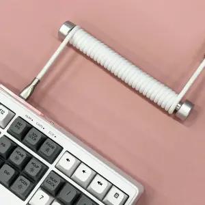코일형 키보드 항공 케이블 와인더 15cm 홀더 고정바 무게추 스틱 릴 정리함 기계식 게이밍