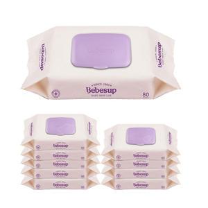 베베숲 트러스트 물티슈 캡형 80매 x10팩 아기용 엠보싱