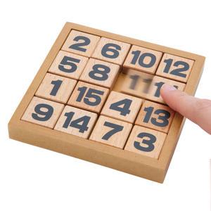 해피퍼즐 하나야마 가쯔노 15게임 입체퍼즐 슬라이딩숫자 두뇌트레이닝 집중력 창의력 인지력발달 원목수학교구