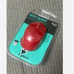 로지텍(정품) M331 무소음 무선 마우스 (레드) /밀알
