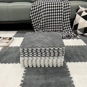 겨울 퍼즐매트 털매트 층간소음 방지 아기 놀이 1장 벨벳퍼즐매트 털실 거실 접합 스트립